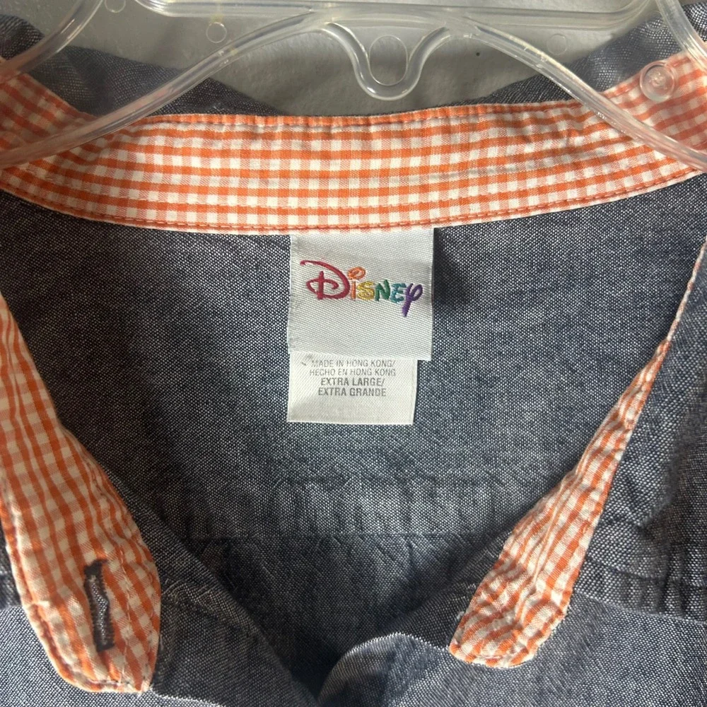 Disney Tigger Anchors Away Chambray Button Up Shirt Women's XL Nautical - Picture 6 of 7